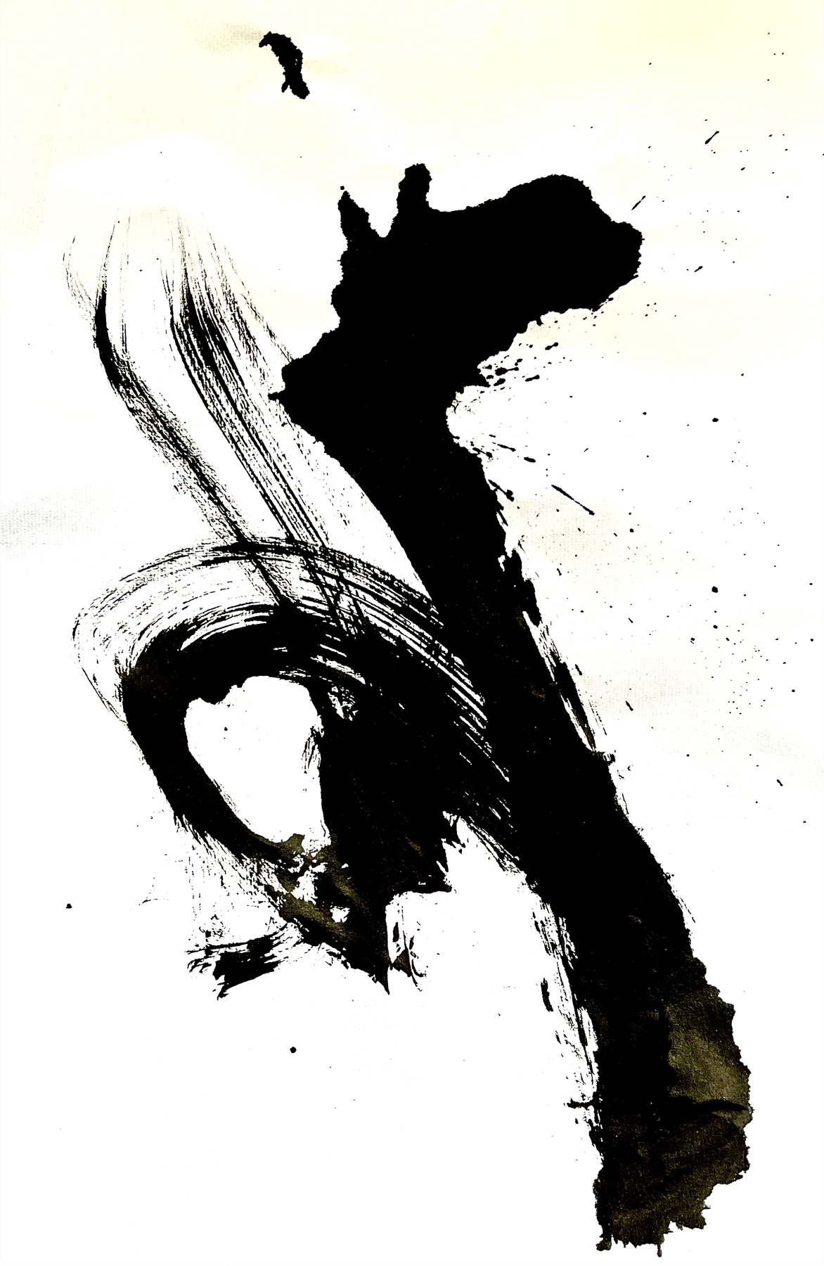 Sumi brush painting
