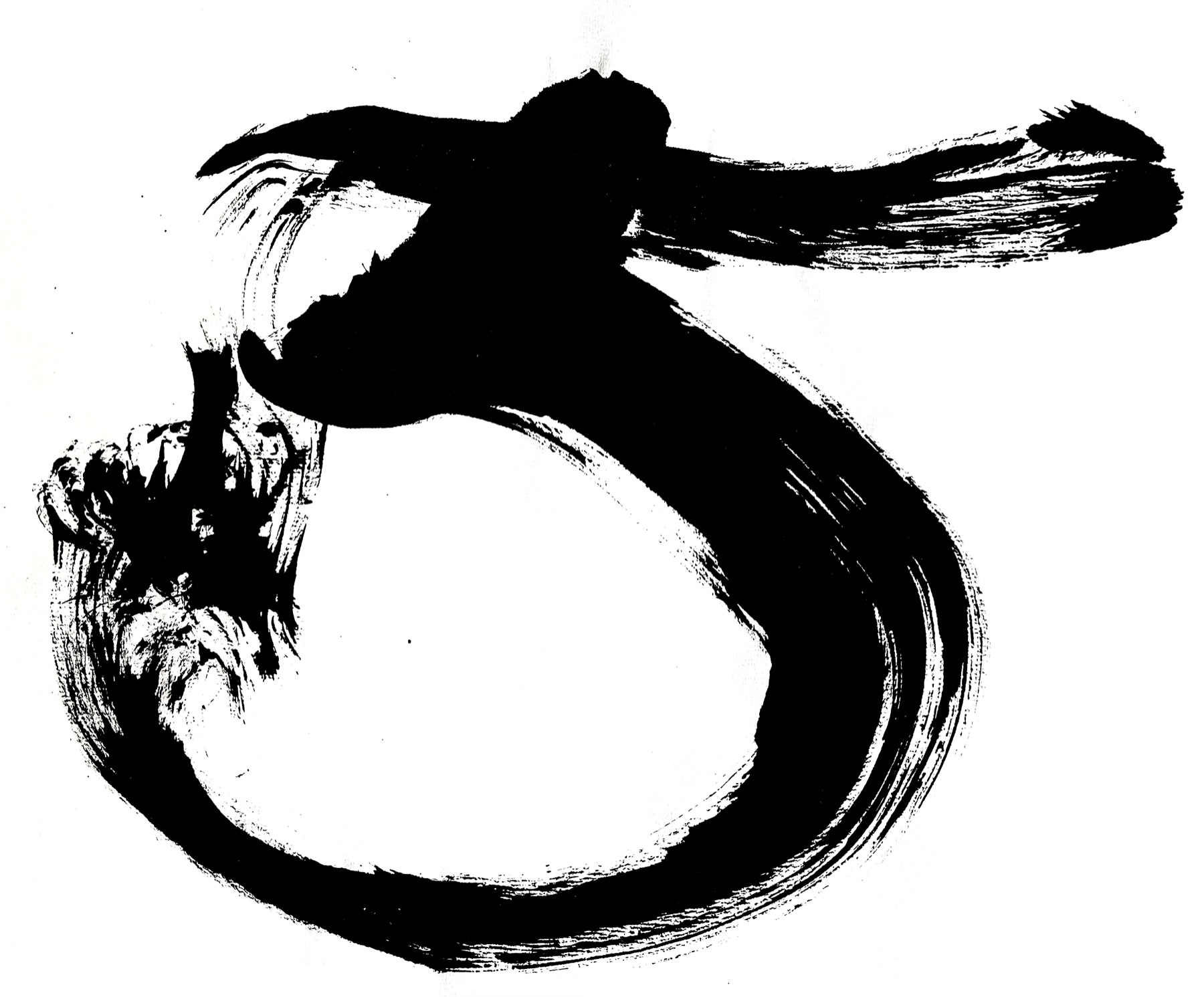 Sumi brush painting