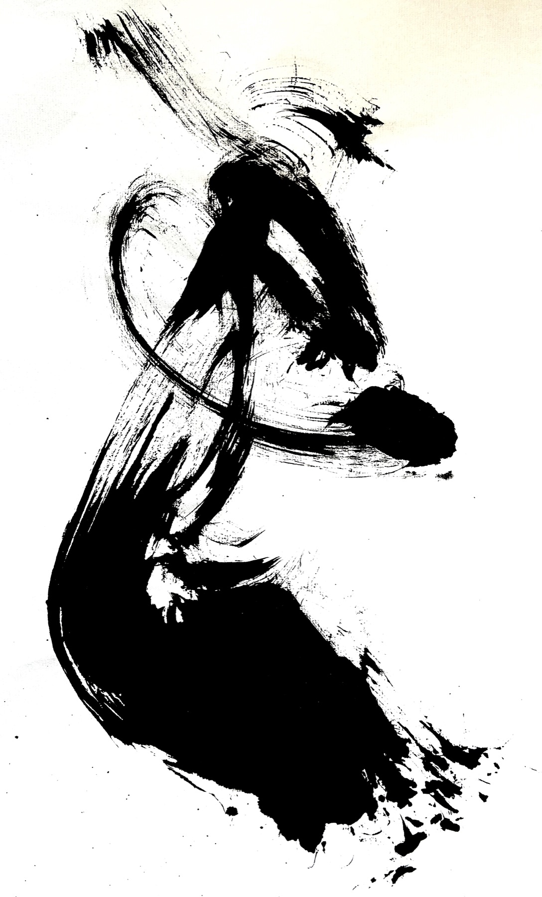 Sumi brush painting