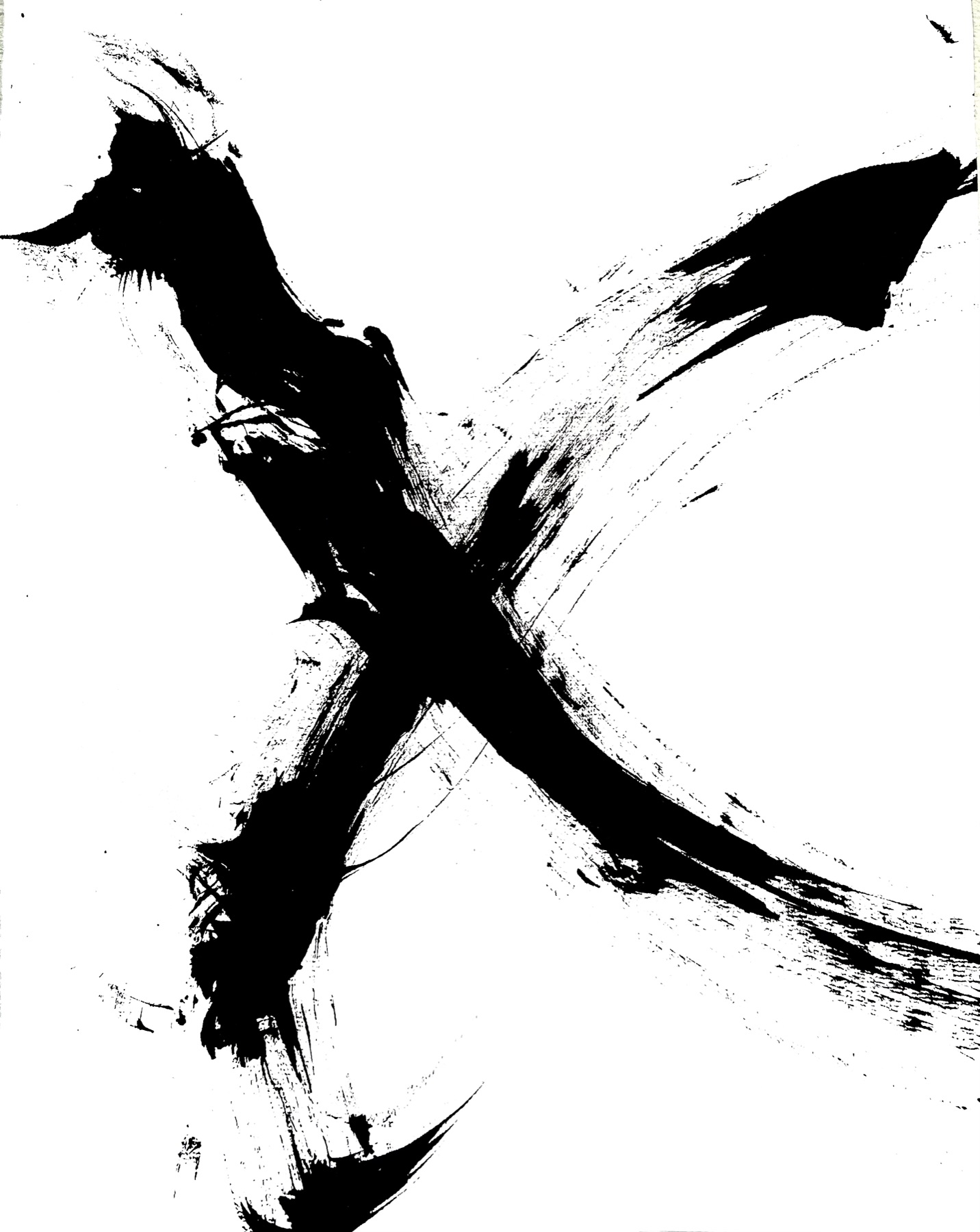 Sumi brush painting