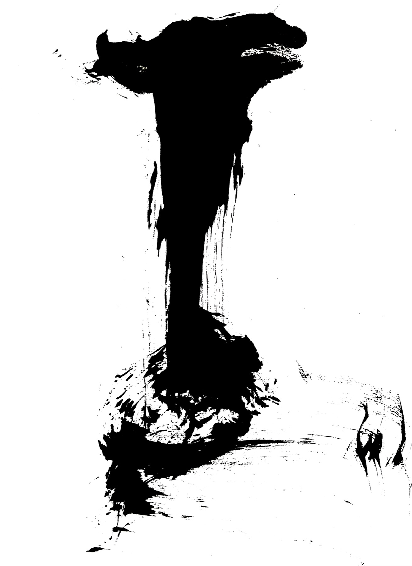 Sumi brush painting