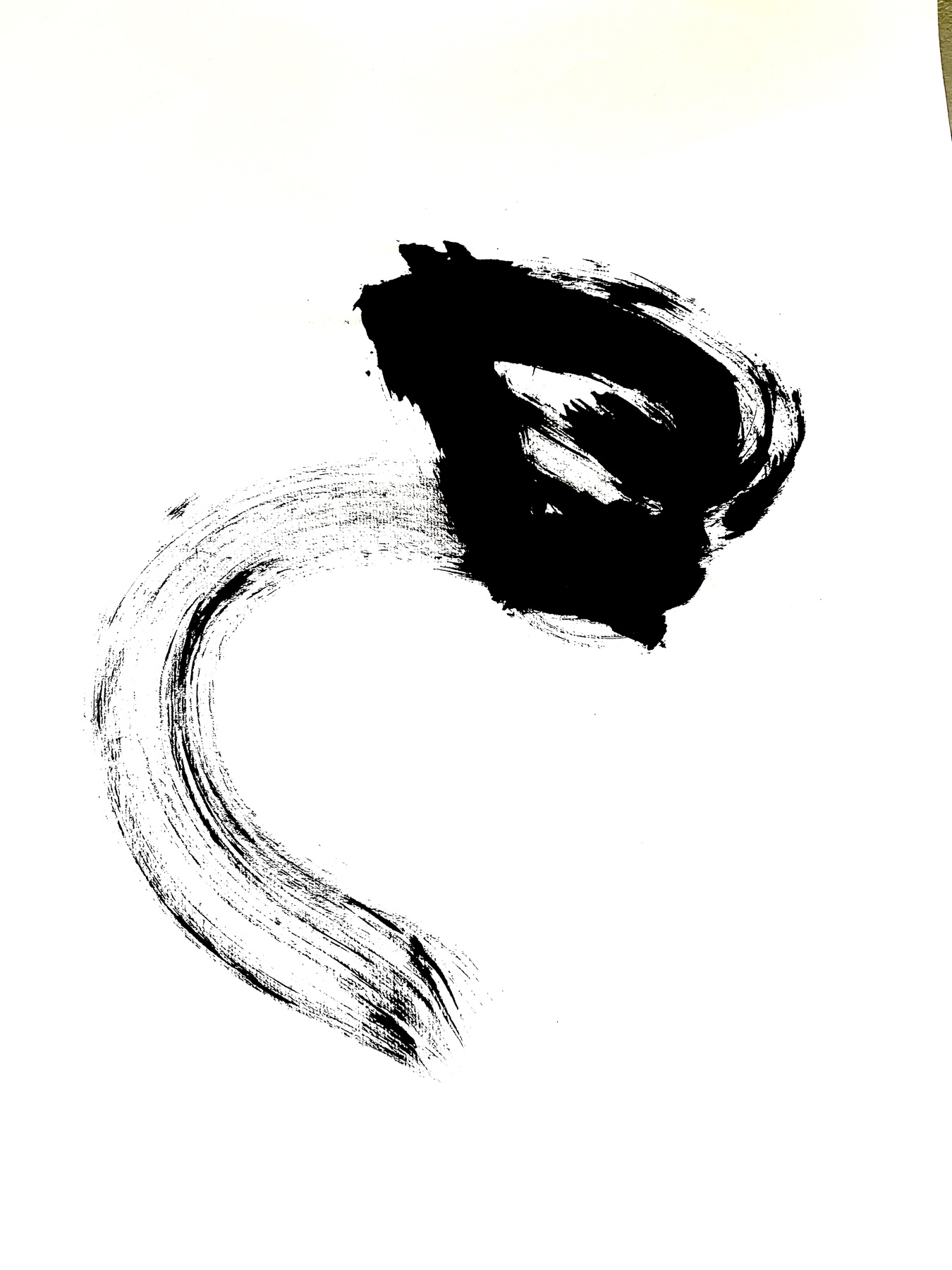 Sumi brush painting
