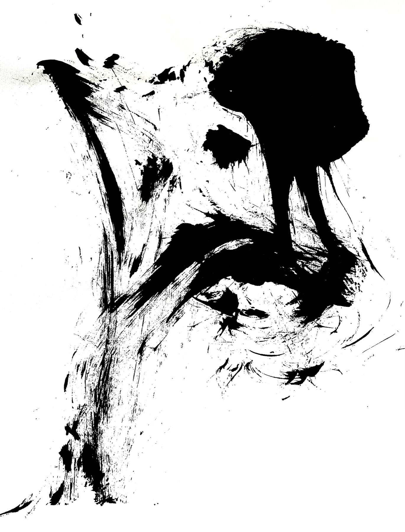 Sumi brush painting